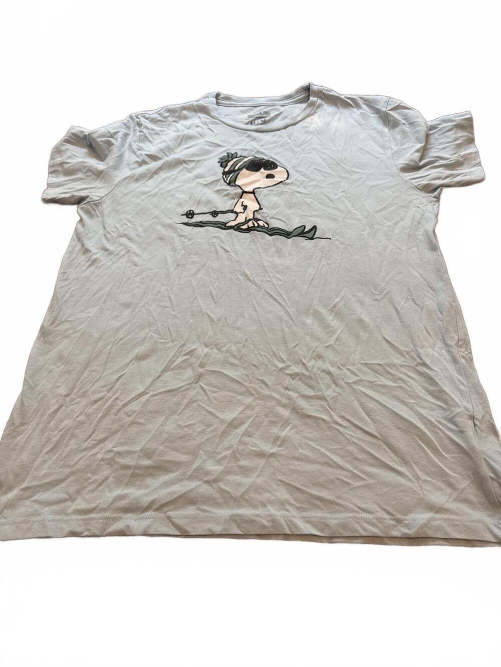 Peanuts Mens Medium White Casual Graphic T-Shirt